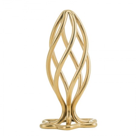 Анальная пробка LOCKINK SEVANDA Hollow Spiral Golden Metal Anal Plug - S размер