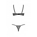 Эротический комплект Passion MARINA SET WITH OPEN BRA, S/M, black, открытые чашки