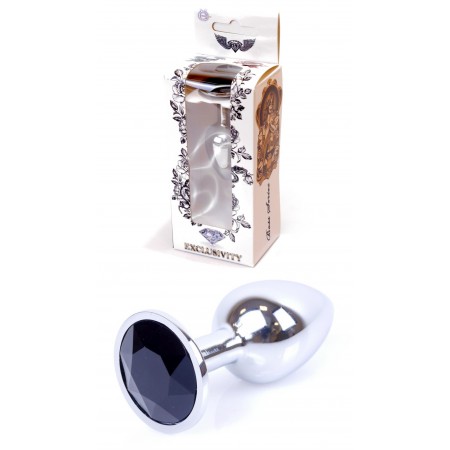 Анальний затор Boss Series - Jewellery Silver PLUG Black S