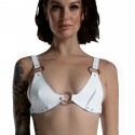 Лиф из натуральной кожи Feral Feelings - Bikini Top White