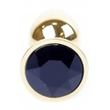 Анальная пробка Boss Series - Jewellery Gold PLUG Black S