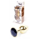 Анальная пробка Boss Series - Jewellery Gold PLUG Black S