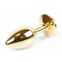 Анальная пробка Boss Series - Jewellery Gold PLUG Black S