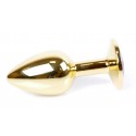 Анальная пробка Boss Series - Jewellery Gold PLUG Black S