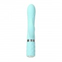 Розкішний кролик з ротацією та вібрацією Pillow Talk Lively Teal, кристал Сваровскі, потрійний відро