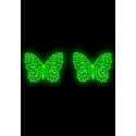 Пестис-метелики з кристалів Leg Avenue Chrysallis nipple sticker, наліпки, світяться у темряві