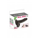 Фаллоимитатор с присоской Real Body - Real Mike Black, TPE, диаметр 3,8 см
