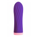 Вибропуля S Pleasures Bullets Twist & Shout Purple, фиолетовая, ребристая поверхность, 10 режимов