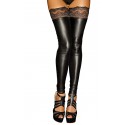 Чулки с мокрым эффектом Noir Handmade F135 Powerwetlook stockings, M, без мысков
