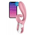 Смарт-вибратор кролик Satisfyer Hug Me Pink, 2 мотора, диаметр 4,2 см, широкая клиторальная часть