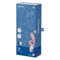 Смарт-вибратор кролик Satisfyer Hug Me Pink, 2 мотора, диаметр 4,2 см, широкая клиторальная часть
