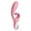 Смарт-вибратор кролик Satisfyer Hug Me Pink, 2 мотора, диаметр 4,2 см, широкая клиторальная часть