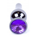 Анальная пробка Boss Series - Jewellery Dark Silver BUTT PLUG Purple