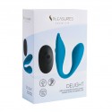 Подвійний вібратор S Pleasures Premium Delight, бірюзовий, для клітора та точки G, 10 режимів