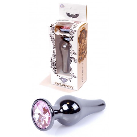 Анальная пробка Boss Series - Jewellery Dark Silver BUTT PLUG Rose