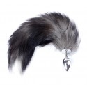 Анальна пробка ( розмір S ) із хвостом Boss Series - Fox TAIL Black XXL