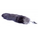 Анальна пробка ( розмір S ) із хвостом Boss Series - Fox TAIL Black XXL