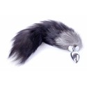 Анальна пробка ( розмір S ) із хвостом Boss Series - Fox TAIL Black XXL