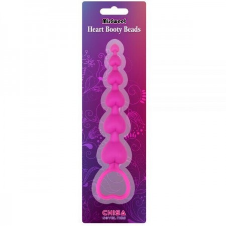 Анальная цепочка Chica Heart Booty Beads - Pink, 19 см