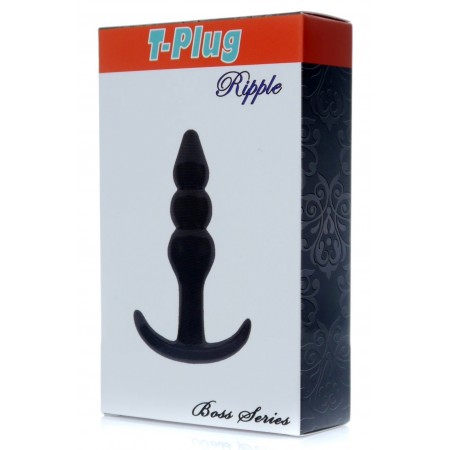 Анальний плаг Boss Series - T Plug Ripple Black