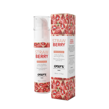 Массажное масло EXSENS Strawberry 50мл, съедобное