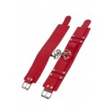 Оковы Leather Dominant Leg Cuffs, red