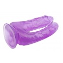 Анально-вагинальный фаллоимитатор на присоске CHISA Hi Rubber - 6.3 Inch Dildo Purple