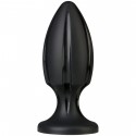 Анальный плаг с каналами для смазки Doc Johnson Platinum Premium Silicone - The Rocket - Black