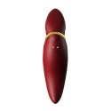 Вибратор 2в1 с язычком Zalo - Hero Wine Red, кристалл Swarovski