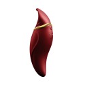 Вибратор 2в1 с язычком Zalo - Hero Wine Red, кристалл Swarovski