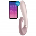Смарт вибратор кролик с подогревом Satisfyer Heat Wave Mauve с управлением через смартфон, 12 режимов, 20 см