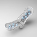 Мастурбатор Tenga Flip Orb — Blue Rush, з можливістю зміни тиску та стимулювальними кульками всереди