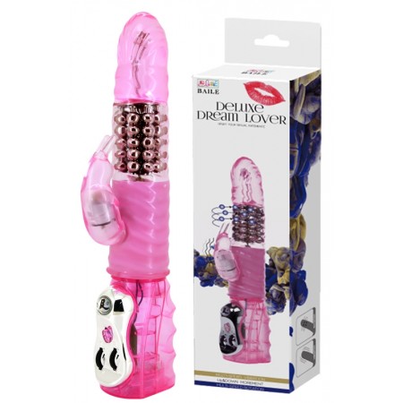 Вибратор с стимулятором клитора и функцией ротации BAILE - DELUXE DREAM LOVER