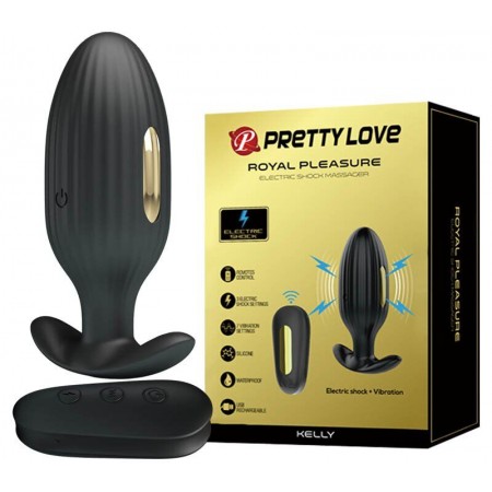 Анальная пробка Pretty Love ROYAL PLEASURE с вибрацией, электро стимуляцией и дистанционным управлением