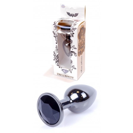 Анальний затор Boss Series - Jewellery Dark Silver PLUG Black S