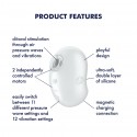 Вакуумний кліторальний стимулятор з вібрацією Satisfyer Cutie Ghost White