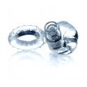 Ерекційне вібро кільце BOSS Rabbit Vibro Cock Ring Clear