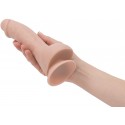 Изогнутый фаллоимитатор на присоске ADDICTION — BRAD 7,5 inch Dildo With Balls, Beige