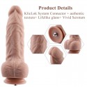 Гибкий фаллоимитатор для секс-машин Hismith 23см Silicone Dildo, система KlicLok