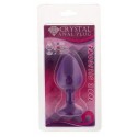 Силиконовая анальная пробка с кристаллом Purple Silicone Emerald, размер M