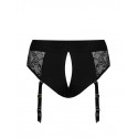 Кружевные трусы для страпона с подвязками для чулок Strap-On-Me DIVA HARNESS - XS