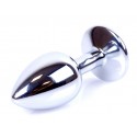 Анальная пробка Boss Series - Jewellery Silver PLUG Green S