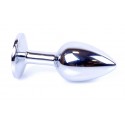 Анальная пробка Boss Series - Jewellery Silver PLUG Green S