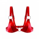 Лиф из натуральной кожи Feral Feelings - Bikini Top Red