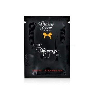 Пробник массажного масла Plaisirs Secrets Strawberry, 3 мл