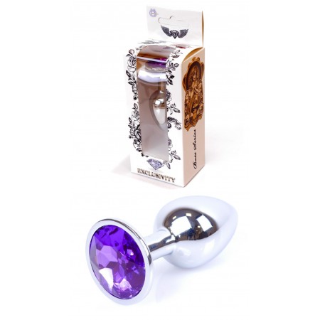 Анальний затор Boss Series - Jewellery Silver PLUG Dark Blue S