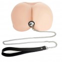 Силіконова анальна пробка Art of Sex Metal Anal Plug with Leash size M з повідцем Black