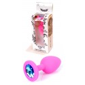 Силіконовий анальний затор Boss Series - Jewellery Pink Silicon PLUG Small Light Blue S