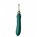 Мультифункциональный вибратор Zalo — Bess 2 Turquoise Green, 4 насадки, подогрев