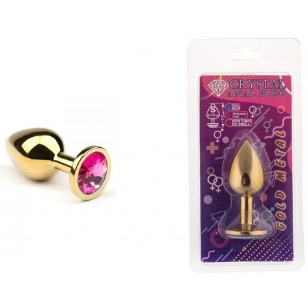 Анальная пробка, Gold Pink-Rhodolite, S